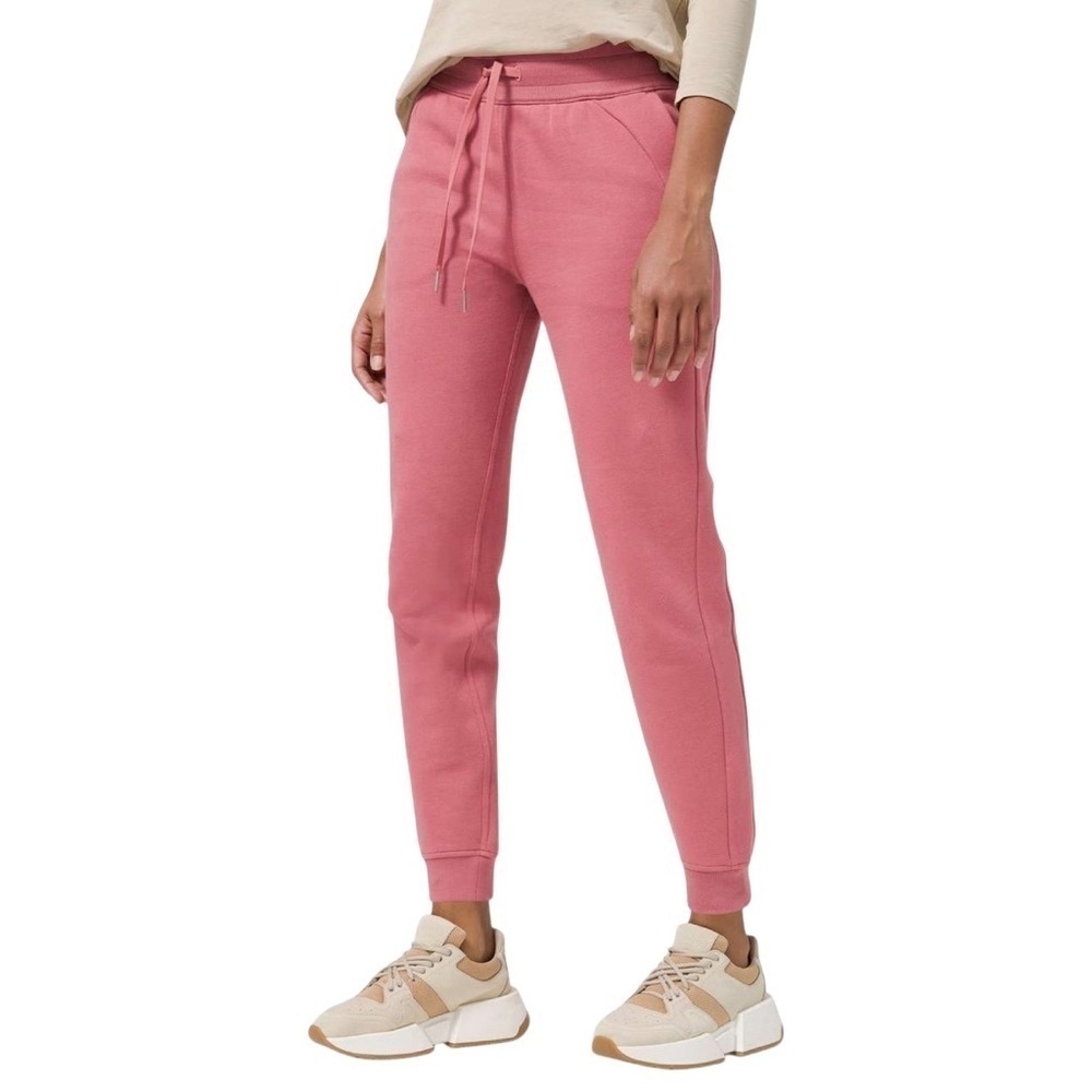 Lululemon Scuba Relaxed High-Rise Jogger Pant Brier Rose Pink Cotton Fleece Sz 4